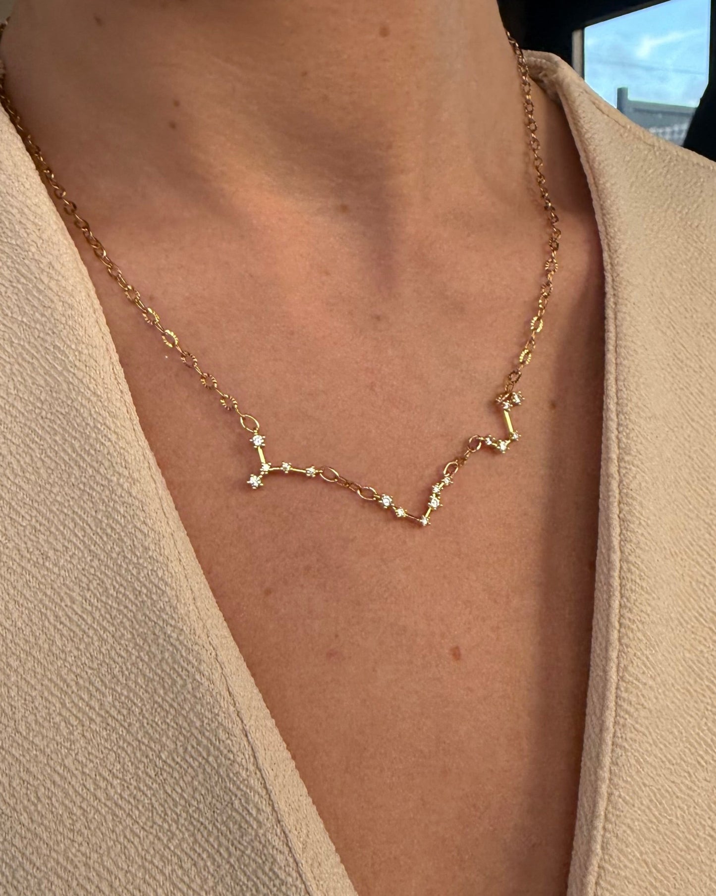 Collier constellations personnalisable en acier inoxydable, fabrication française