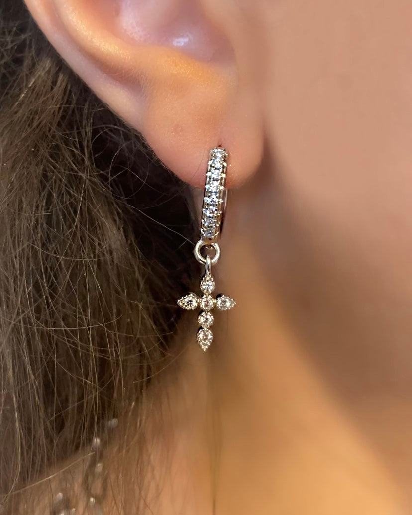 Boucles d’oreilles | Silver cross