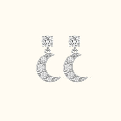 Boucles d’Oreilles Luna en argent – Élégance céleste et intemporelle