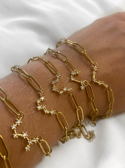 Bracelet constellation maille large 