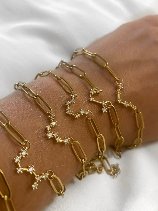 Bracelet constellation maille large 