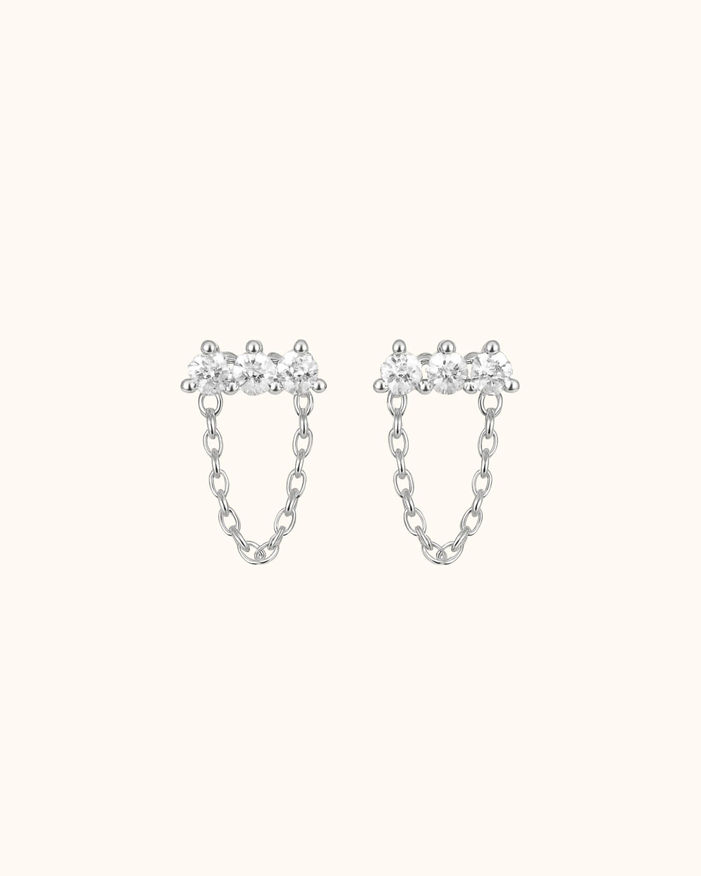 Boucles d'oreilles Aria fines argentées