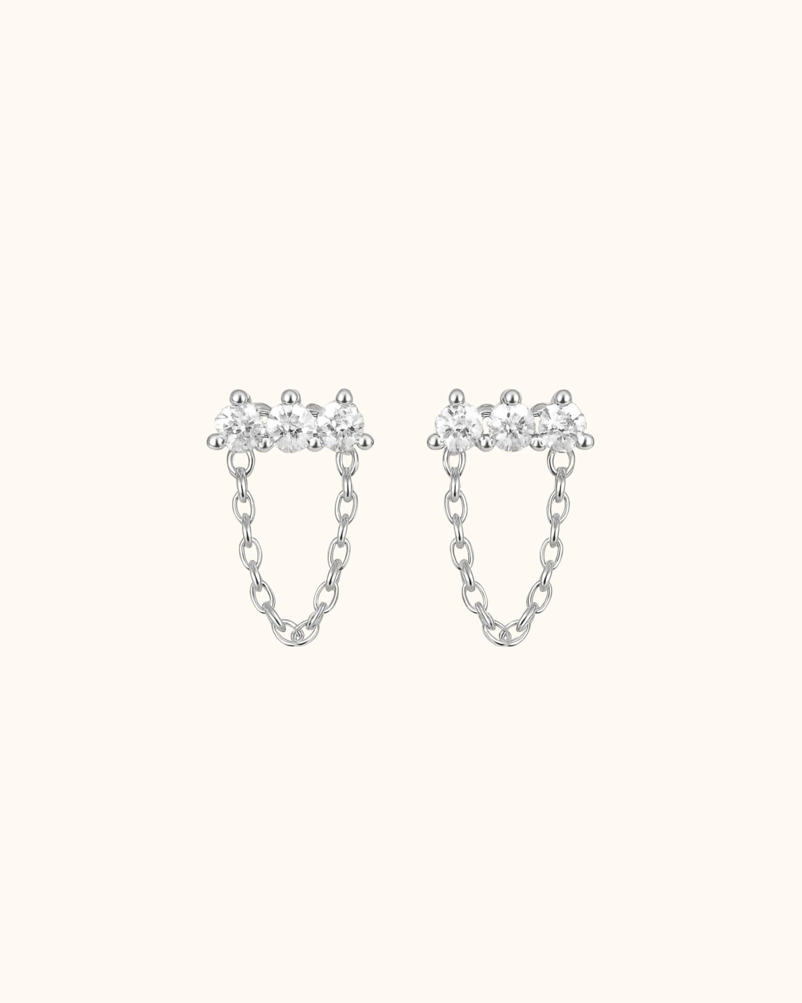 Boucles d'oreilles Aria fines argentées