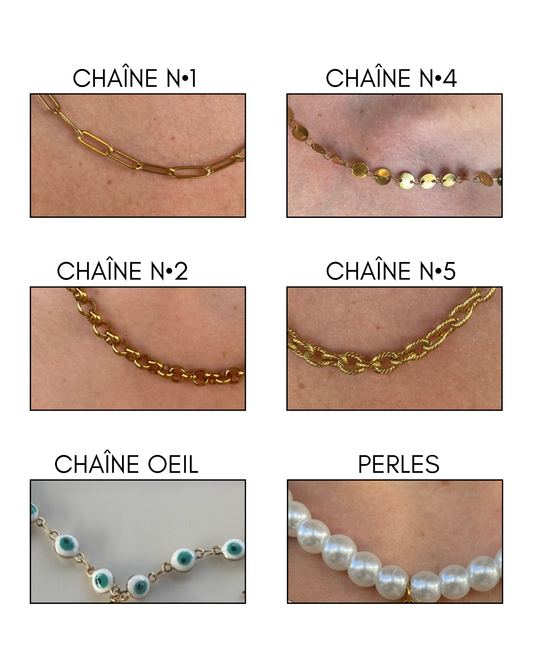 Collier personnalisé avec charms en argent, bijou unique sur-mesure pour femme